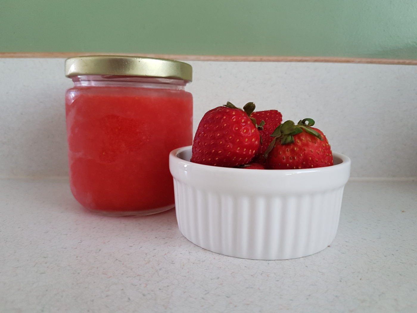 Raspberry and strawberry